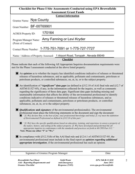 Tonopah Airport FBO Building Phase I Environmental Site Assessment