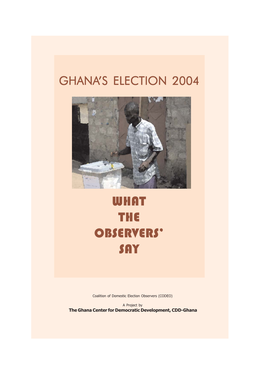 Final Report on Ghana's 2004 Presidential And