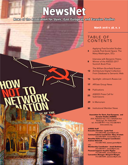 Newsnet News of the Association for Slavic, East European and Eurasian Studies