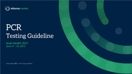 PCR Testing Guidelines