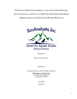 Effects of Libby Dam, Habitat, and an Invasive Diatom