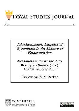 John Komnenos, Emperor of Byzantium: in the Shadow of Father and Son