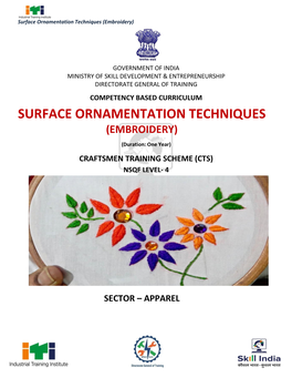 Surface Ornamentation Techniques (Embroidery)