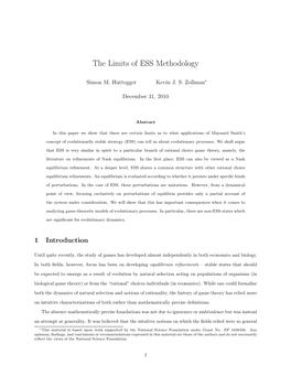 The Limits of ESS Methodology