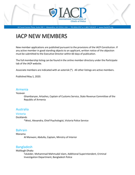 Iacp New Members