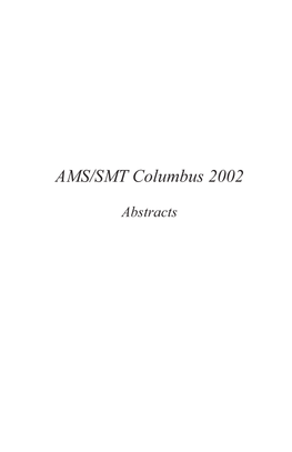 AMS/SMT Columbus 2002