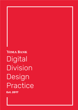 Yoma Bank Digital Division Design Team 2019 Annual Report