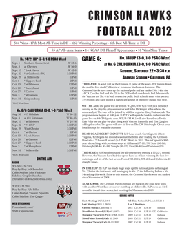 Crimson Hawks Football 2012