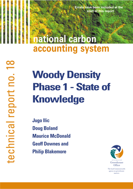 Woody Density Phase 1 - State of Knowledge