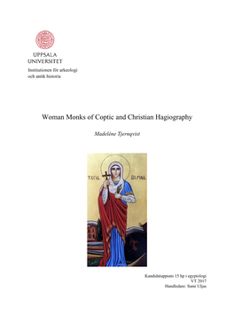 Woman Monks of Coptic and Christian Hagiography