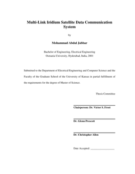 Multi-Link Iridium Satellite Data Communication System