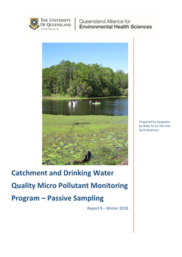Catchment and Drinking Water Quality Micro Pollutant Monitoring Program – Passive Sampling