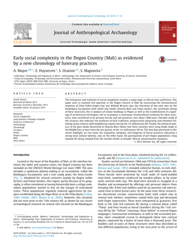 As Evidenced by a New Chronology of Funerary Practices ⇑ A