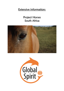 Extensive Information Project Project Horses in South Africa