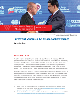 Turkey and Venezuela: an Alliance of Convenience