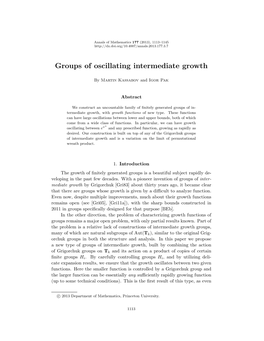 Groups of Oscillating Intermediate Growth