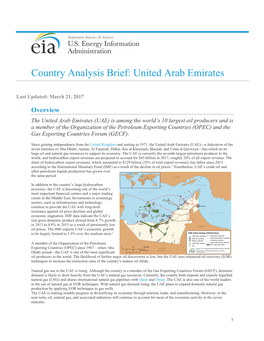 Country Analysis Brief: United Arab Emirates