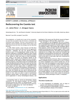 Rediscovering the Coombs Test