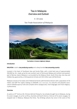Tea in Malaysia Overview and Outlook