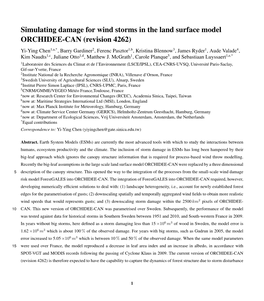 Simulating Damage for Wind Storms in the Land Surface Model