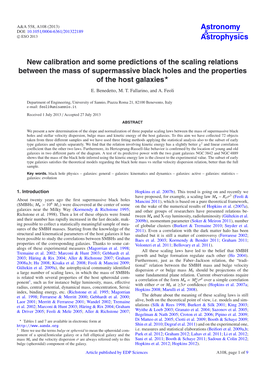 New Calibration and Some Predictions of the Scaling Relations Between the Mass of Supermassive Black Holes and the Properties of the Host Galaxies