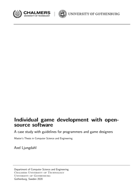 Individual Game Development with Open- Source Software a Case Study with Guidelines for Programmers and Game Designers