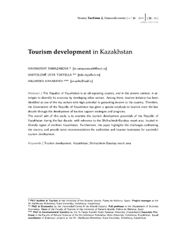 Tourism Development in Kazakhstan