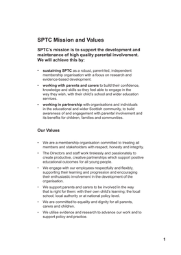 SPTC Mission and Values
