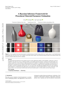 A Bayesian Inference Framework for Procedural Material Parameter Estimation