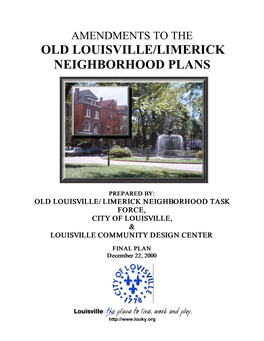 Old Louisville/Limerick Neighborhood Plans