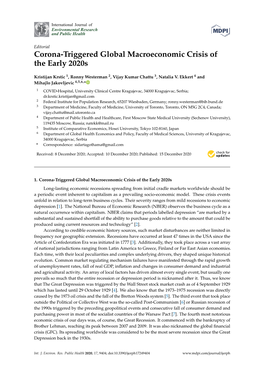 Corona-Triggered Global Macroeconomic Crisis of the Early 2020S