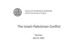 The Israeli-Palestinian Conflict