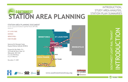 SWLRT Station Area Plan Intro