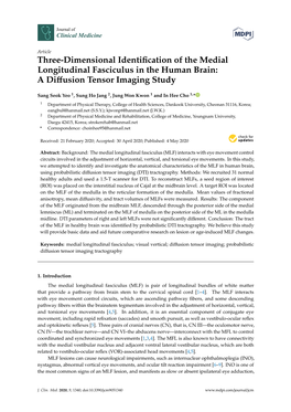 Three-Dimensional Identification of the Medial Longitudinal Fasciculus