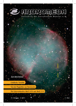 Andromeda 2-2021 Zeitschrift Der Sternfreunde Münster