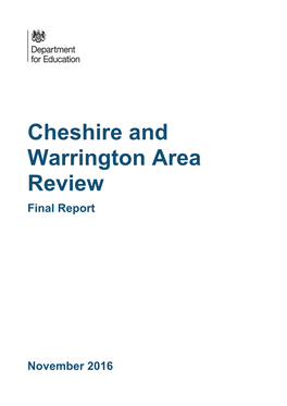 Cheshire and Warrington Area Review Final Report