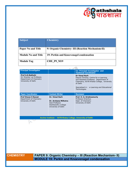 Bsc Chemistry