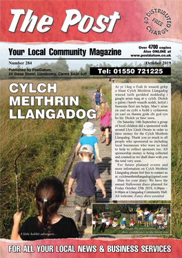 Cylch Meithrin Llangadog Wneud Taith Gerdded Noddedig I Gasglu Arian Tuag at Y Cylch