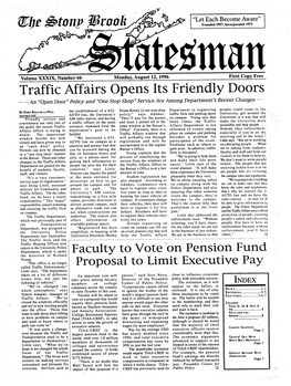 Traffic Affairs Opens Its: Friendly Doos Faculty to Vote on Pension Fu-Nd