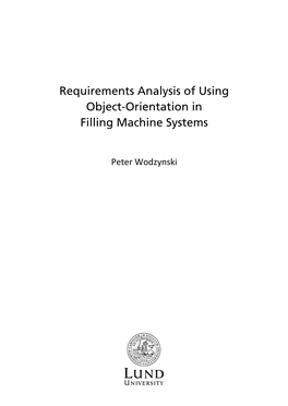 Requirements Analysis of Using Object-Orientation in Filling Machine Systems