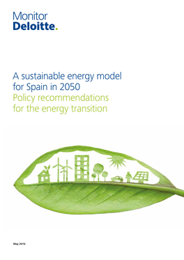 A Sustainable Energy Model for Spain in 2050 Policy Recommendations for the Energy Transition