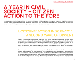 Citizen Action to the Fore