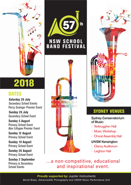 NSW School Band Festival Dates