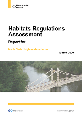 Much Birch Habitats Regulations Assessment March 2020