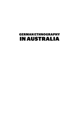 German Ethnography in Australia