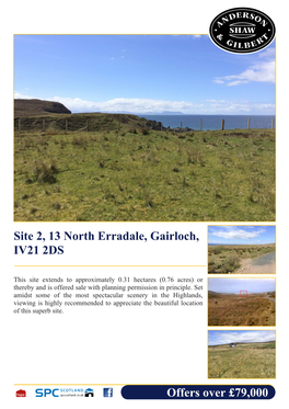 Offers Over £79,000 Site 2, 13 North Erradale, Gairloch, IV21