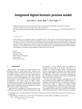Integrated Digital Forensic Process Model