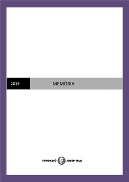 Memòria D'activitats 2019 (PDF)