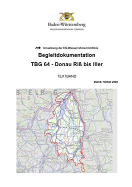 Begleitdokumentation TBG 64 - Donau Riß Bis Iller