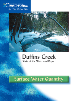 Duffins Creek State of the Watershed Report Surface Water Quantity June 2002